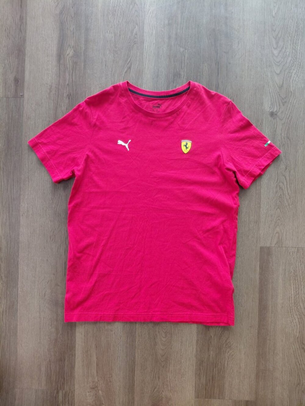 Scuderia Ferrari x PUMA T-Shirt | Men's Medium | 97% Cotton | Red Scuderia Color